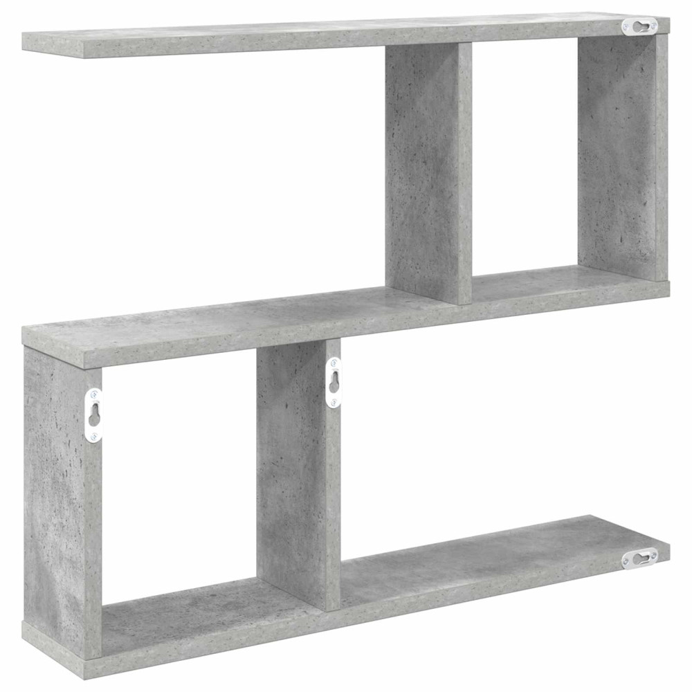 Produktbild för Vägg hylla Betonggrå 60 x 12 x 50,5 cm Konstruerat trä