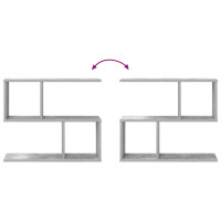 Produktbild för Vägg hylla Betonggrå 60 x 12 x 50,5 cm Konstruerat trä