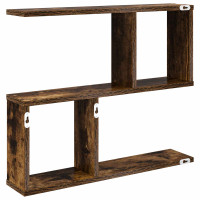Produktbild för Vägg hylla Rökt ek 60 x 12 x 50,5 cm Konstruerat trä