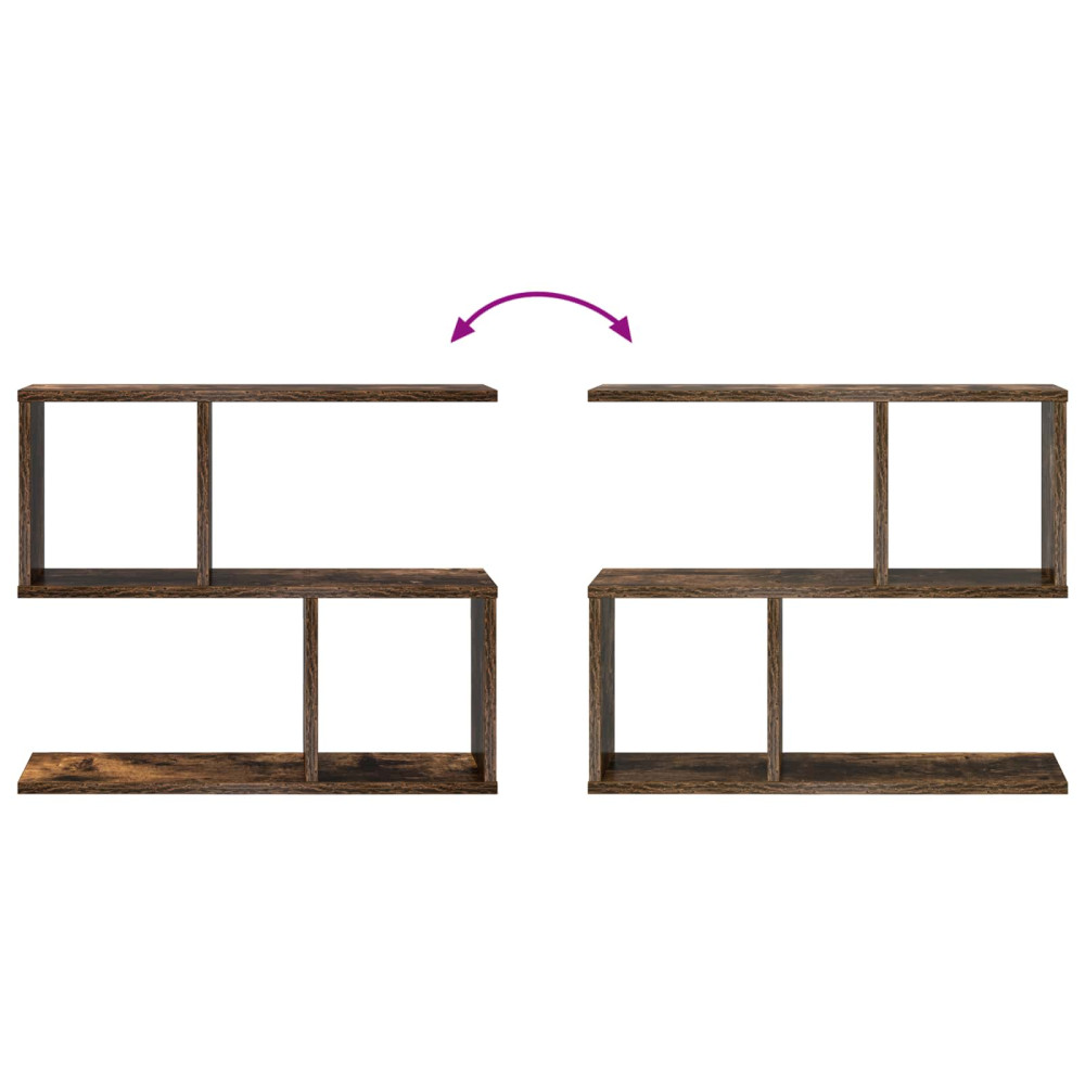 Produktbild för Vägg hylla Rökt ek 60 x 12 x 50,5 cm Konstruerat trä