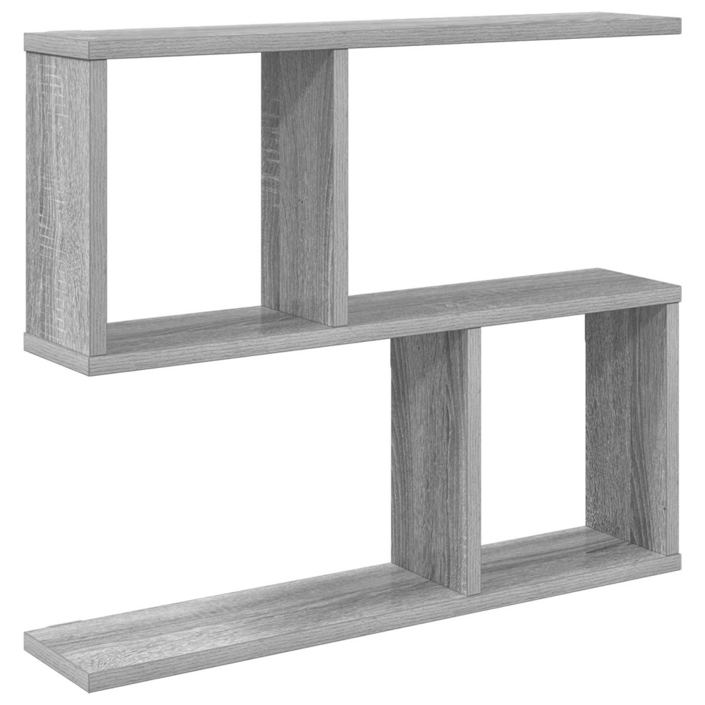 Produktbild för Vägg hylla Grå Sonoma 60 x 12 x 50,5 cm Konstruerat trä