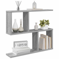 Produktbild för Vägg hylla Grå Sonoma 60 x 12 x 50,5 cm Konstruerat trä