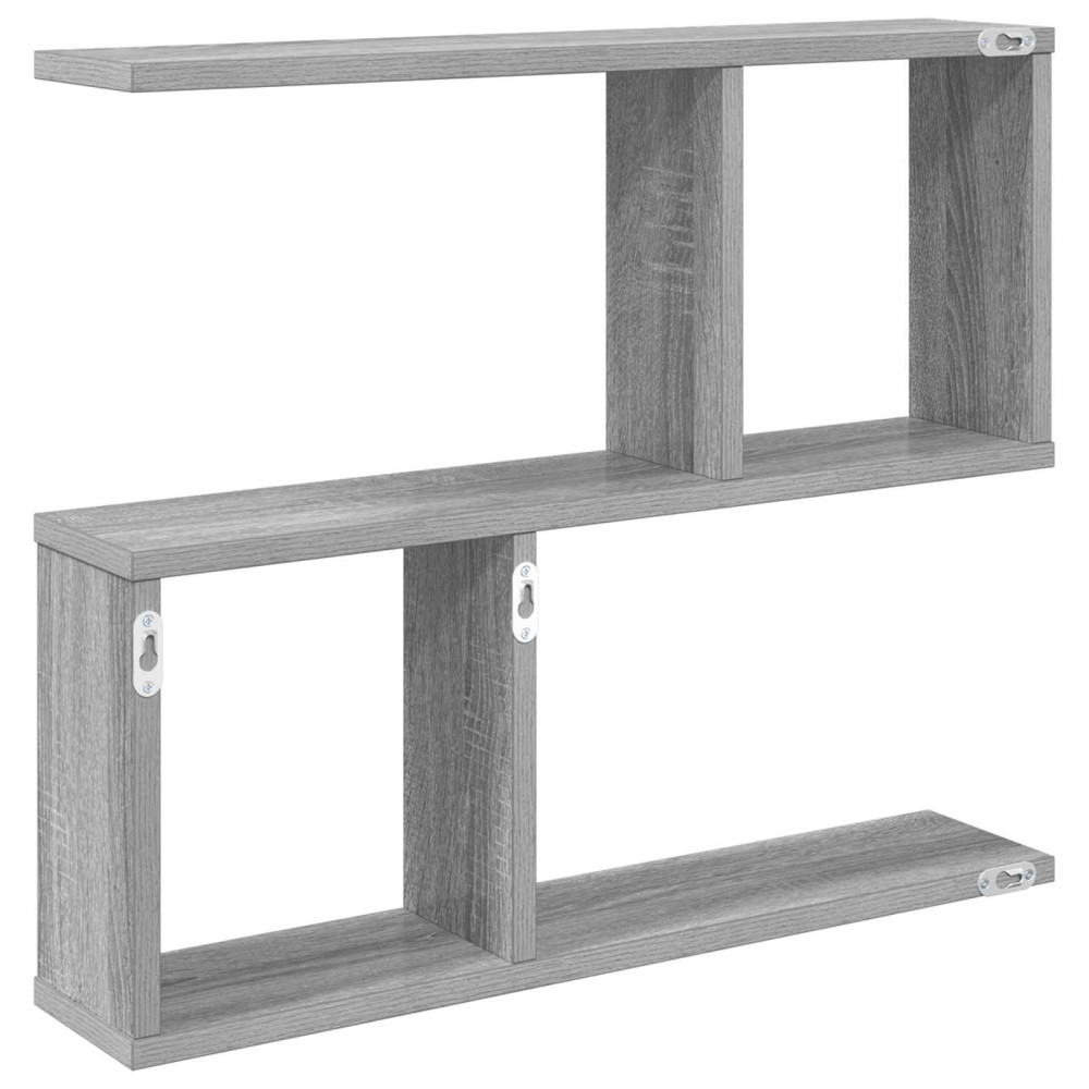 Produktbild för Vägg hylla Grå Sonoma 60 x 12 x 50,5 cm Konstruerat trä
