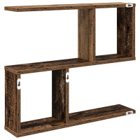 Produktbild för Vägg hylla Gammalt trä 60 x 12 x 50,5 cm Konstruerat trä