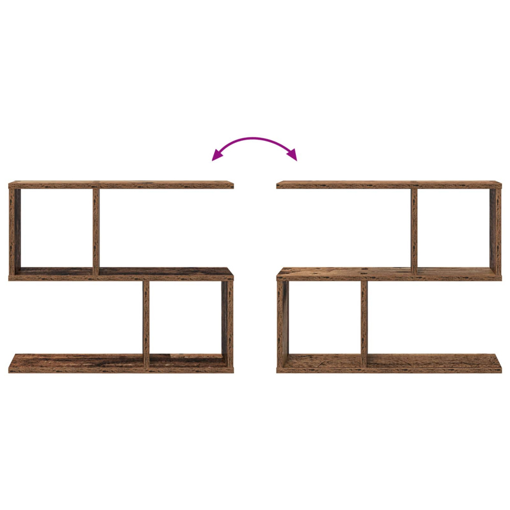 Produktbild för Vägg hylla Gammalt trä 60 x 12 x 50,5 cm Konstruerat trä