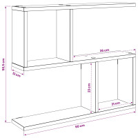 Produktbild för Vägg hylla Gammalt trä 60 x 12 x 50,5 cm Konstruerat trä