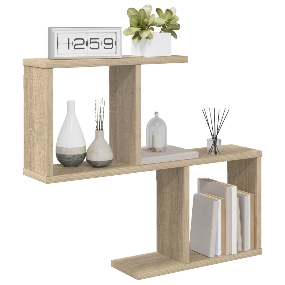 Produktbild för Vägg hylla Sonoma-ek 60 x 12 x 50,5 cm Konstruerat trä