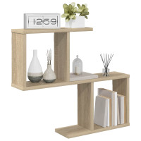Produktbild för Vägg hylla Sonoma-ek 60 x 12 x 50,5 cm Konstruerat trä