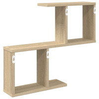 Produktbild för Vägg hylla Sonoma-ek 60 x 12 x 50,5 cm Konstruerat trä