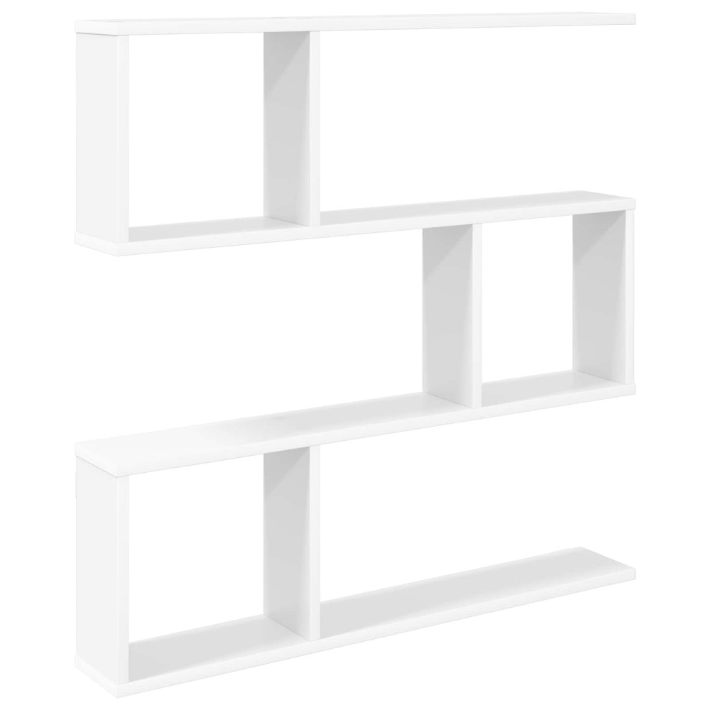 Produktbild för Vägg hylla Vit 80 x 12 x 79,5 cm Konstruerat trä