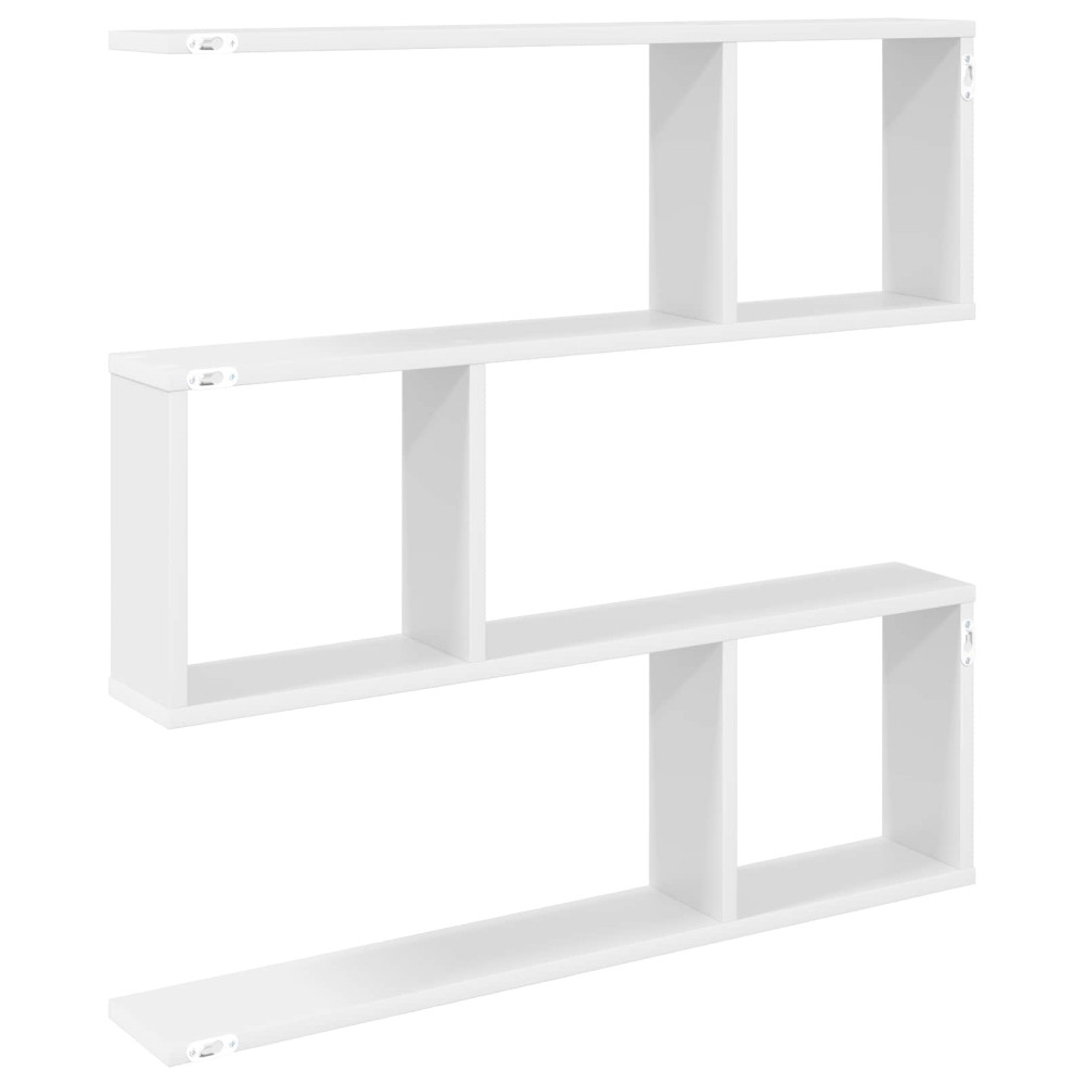 Produktbild för Vägg hylla Vit 80 x 12 x 79,5 cm Konstruerat trä