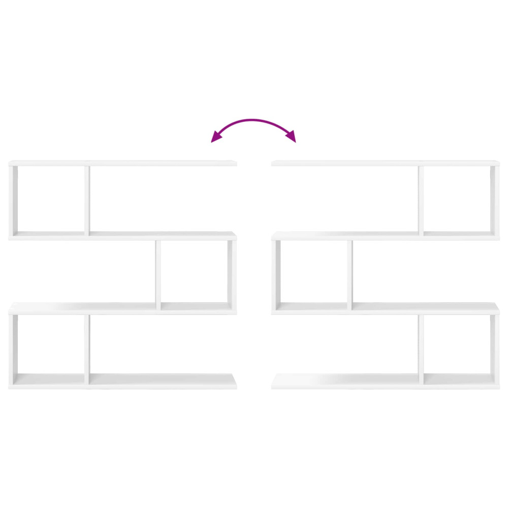 Produktbild för Vägg hylla Vit 80 x 12 x 79,5 cm Konstruerat trä