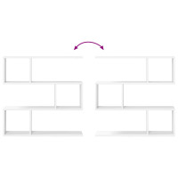Produktbild för Vägg hylla Vit 80 x 12 x 79,5 cm Konstruerat trä