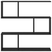 Produktbild för Vägg hylla Svart ek 80 x 12 x 79,5 cm Konstruerat trä