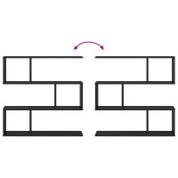 Produktbild för Vägg hylla Svart ek 80 x 12 x 79,5 cm Konstruerat trä