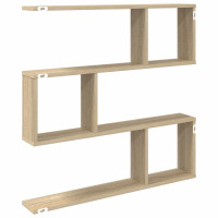 Produktbild för Vägg hylla Sonoma-ek 80 x 12 x 79,5 cm Konstruerat trä