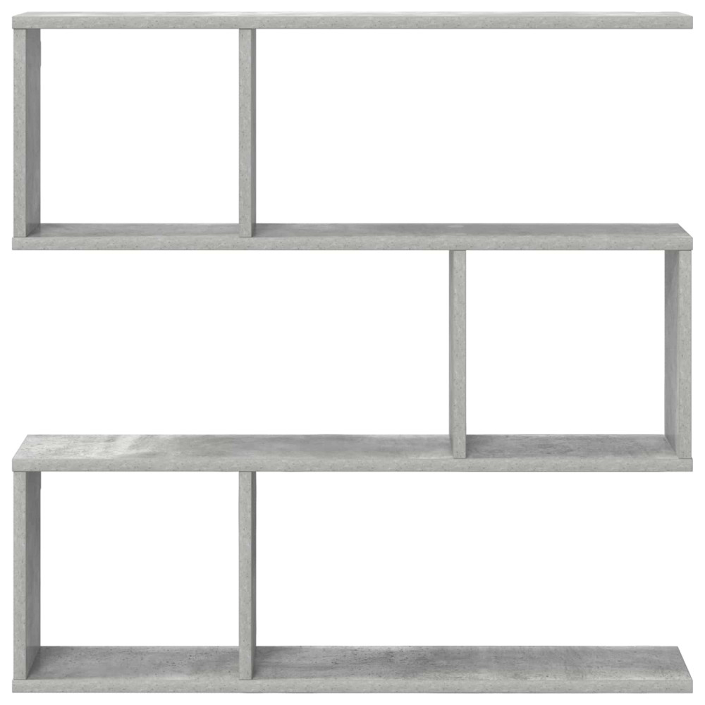Produktbild för Vägg hylla Betonggrå 80 x 12 x 79,5 cm Konstruerat trä