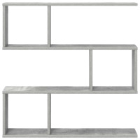 Produktbild för Vägg hylla Betonggrå 80 x 12 x 79,5 cm Konstruerat trä