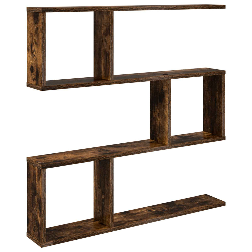 Produktbild för Vägg hylla Rökt ek 80 x 12 x 79,5 cm Konstruerat trä