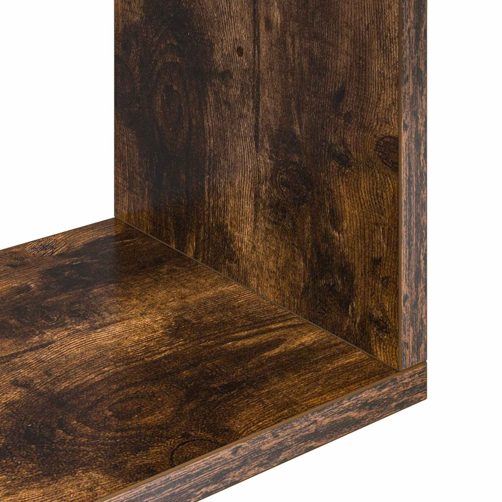 Produktbild för Vägg hylla Rökt ek 80 x 12 x 79,5 cm Konstruerat trä