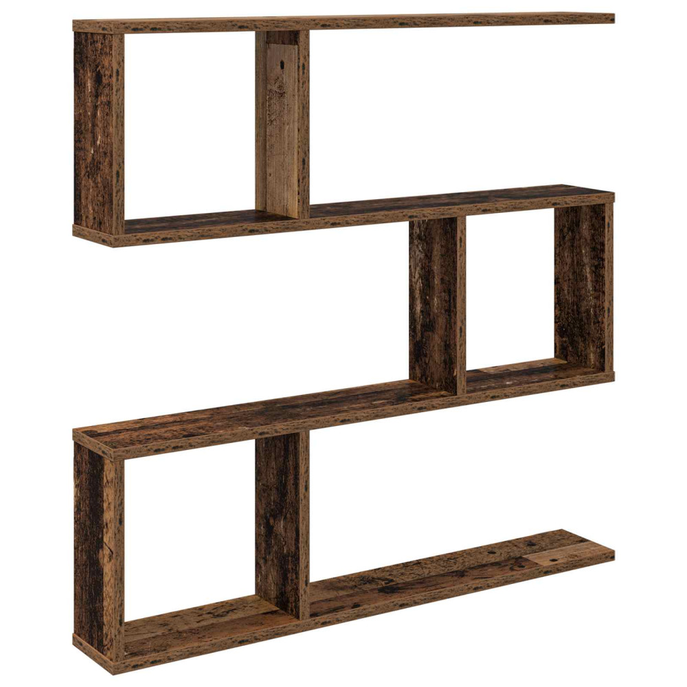 Produktbild för Vägg hylla Gammalt trä 80 x 12 x 79,5 cm Konstruerat trä