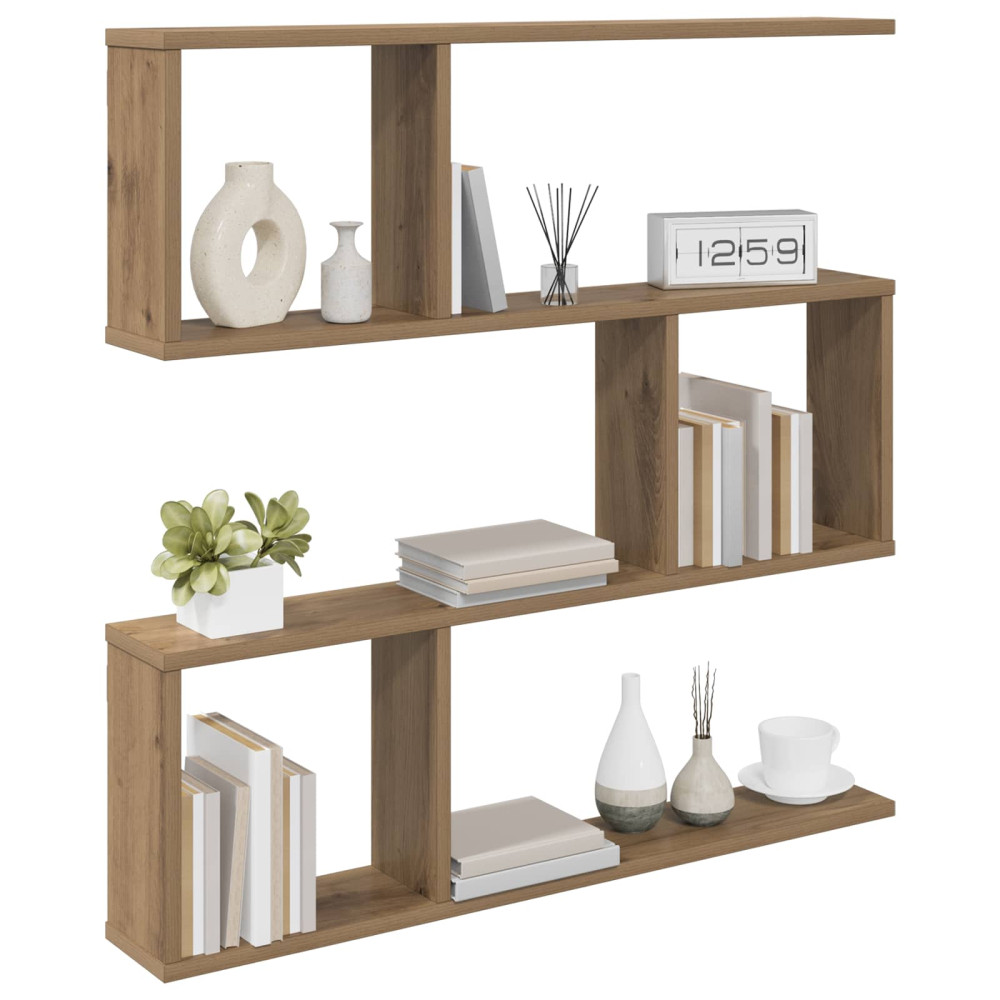 Produktbild för Vägg hylla Artisan-ek 80 x 12 x 79,5 cm Konstruerat trä