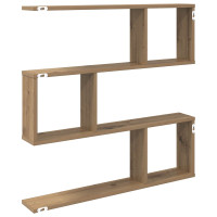 Produktbild för Vägg hylla Artisan-ek 80 x 12 x 79,5 cm Konstruerat trä