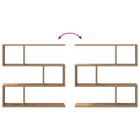 Produktbild för Vägg hylla Artisan-ek 80 x 12 x 79,5 cm Konstruerat trä