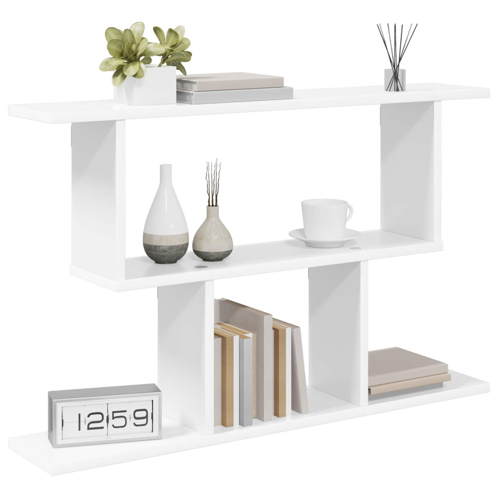 Produktbild för Vägg hylla Vit 80 x 15 x 50,5 cm Konstruerat trä