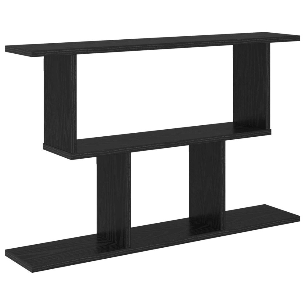Produktbild för Vägg hylla Svart ek 80 x 15 x 50,5 cm Konstruerat trä