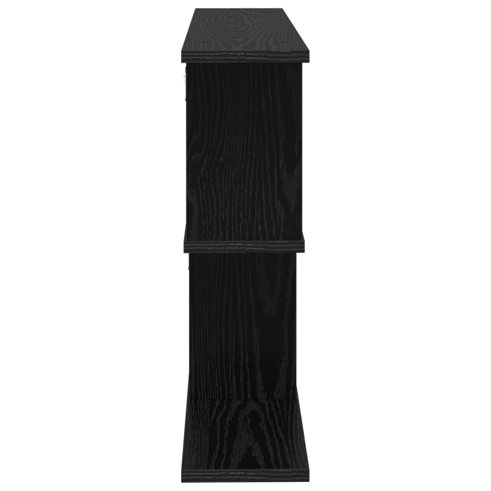 Produktbild för Vägg hylla Svart ek 80 x 15 x 50,5 cm Konstruerat trä