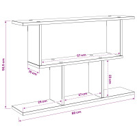 Produktbild för Vägg hylla Sonoma-ek 80 x 15 x 50,5 cm Konstruerat trä