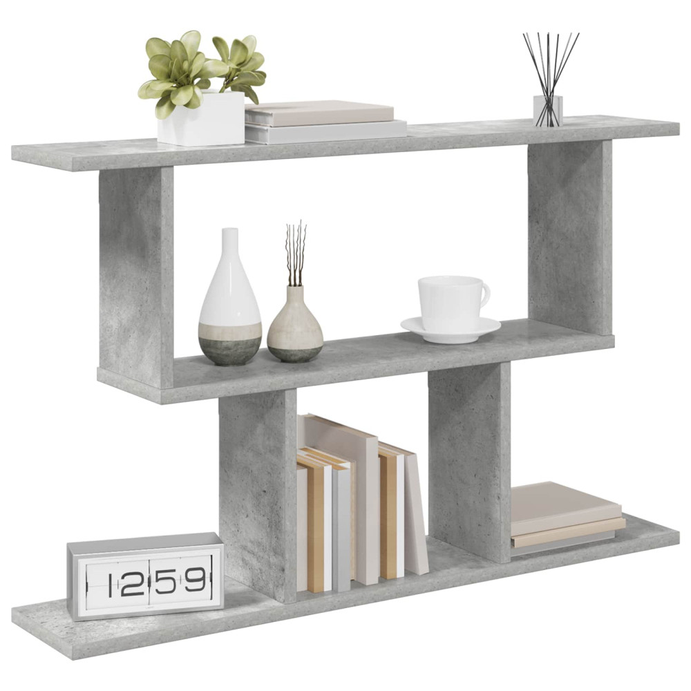 Produktbild för Vägg hylla Betonggrå 80 x 15 x 50,5 cm Konstruerat trä