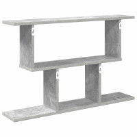 Produktbild för Vägg hylla Betonggrå 80 x 15 x 50,5 cm Konstruerat trä