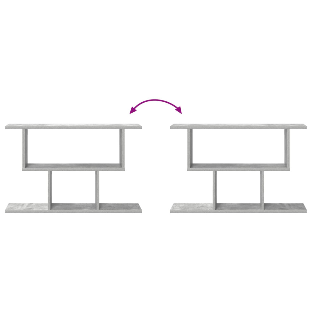 Produktbild för Vägg hylla Betonggrå 80 x 15 x 50,5 cm Konstruerat trä