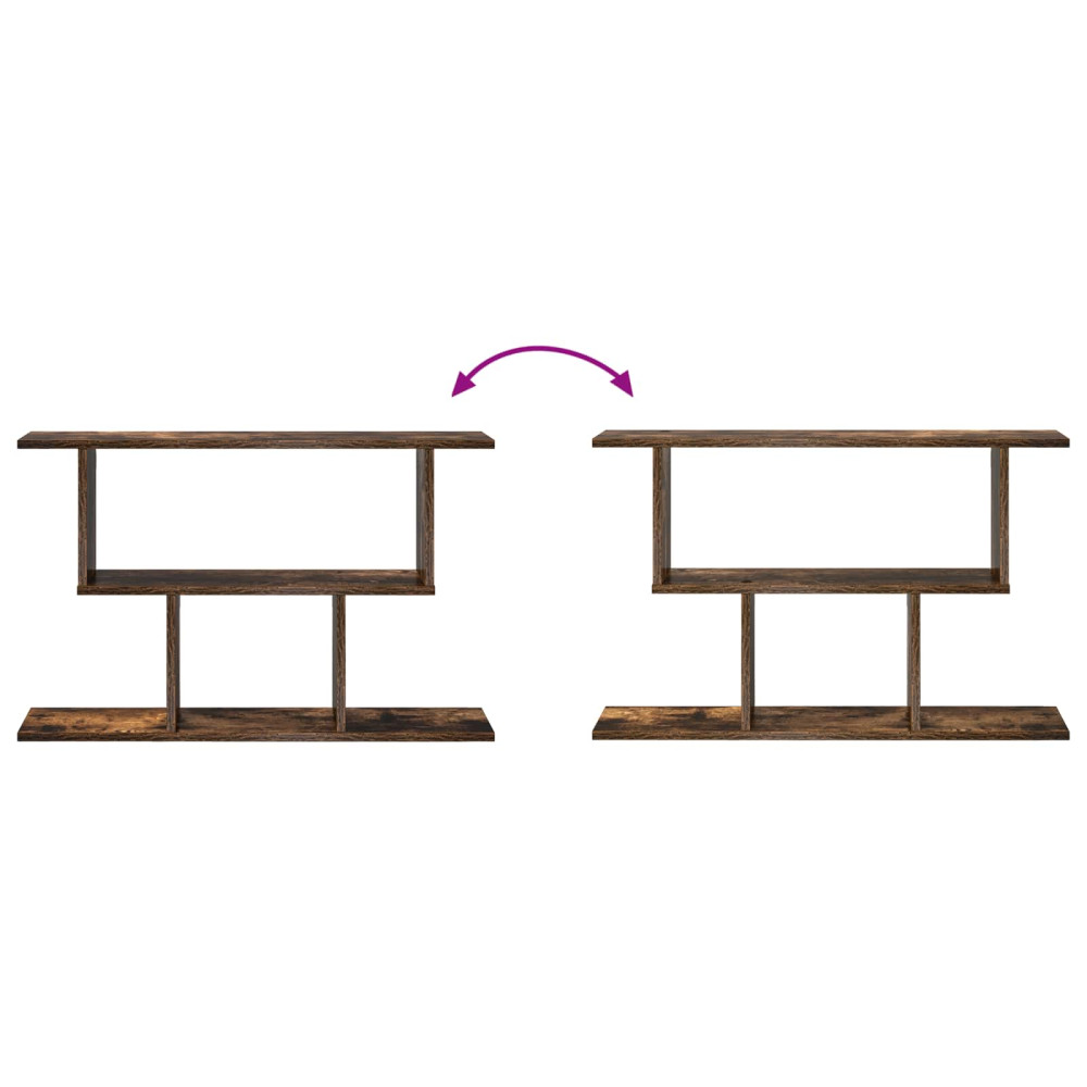 Produktbild för Vägg hylla Rökt ek 80 x 15 x 50,5 cm Konstruerat trä