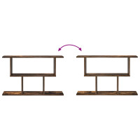 Produktbild för Vägg hylla Rökt ek 80 x 15 x 50,5 cm Konstruerat trä