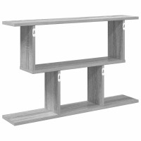 Produktbild för Vägg hylla Grå Sonoma 80 x 15 x 50,5 cm Konstruerat trä