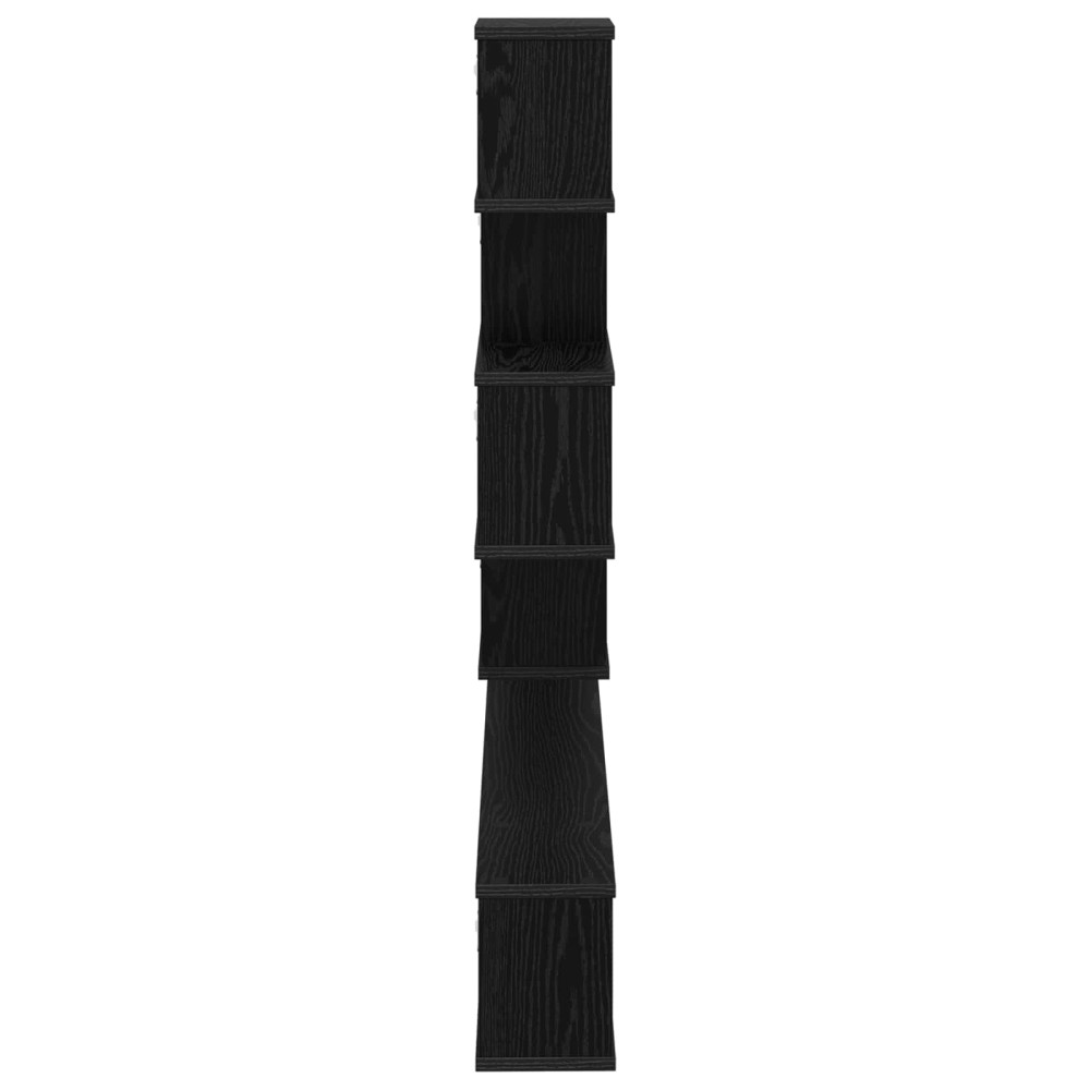 Produktbild för Väggmonterad TV-hylla Svart ek 180 x 15 x 94 cm Konstruerat trä
