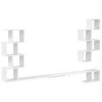 Produktbild för Väggmonterad TV-hylla Vit 160 x 15 x 94 cm Konstruerat trä