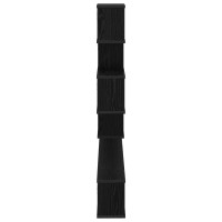 Produktbild för Väggmonterad TV-hylla Svart ek 160 x 15 x 94 cm Konstruerat trä