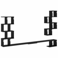 Produktbild för Väggmonterad TV-hylla Svart ek 160 x 15 x 94 cm Konstruerat trä
