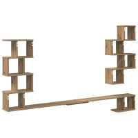 Produktbild för Väggmonterad TV-hylla Artisan-ek 160 x 15 x 94 cm