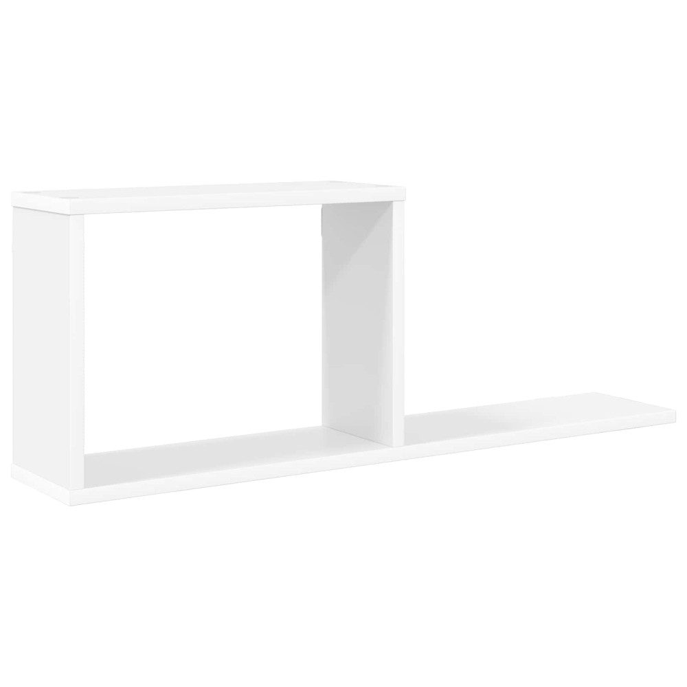 Produktbild för Flytande hyllor Vit 80 x 15 x 30 cm Konstruerat trä