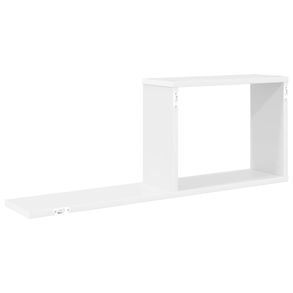 Produktbild för Flytande hyllor Vit 80 x 15 x 30 cm Konstruerat trä
