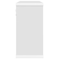Produktbild för Flytande hyllor 2 pcs Vit 80 x 15 x 30 cm Konstruerat trä