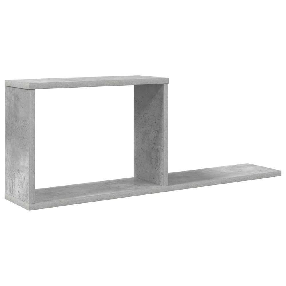Produktbild för Flytande hyllor Betonggrå 80 x 15 x 30 cm Konstruerat trä