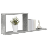 Produktbild för Flytande hyllor 2 pcs Betonggrå 80 x 15 x 30 cm Konstruerat trä