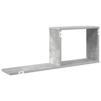 Produktbild för Flytande hyllor 2 pcs Betonggrå 80 x 15 x 30 cm Konstruerat trä