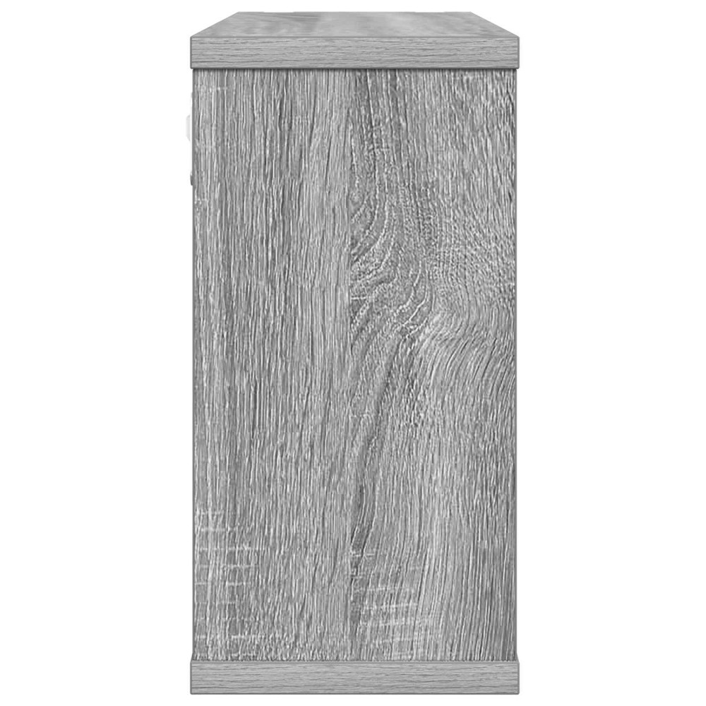 Produktbild för Flytande hyllor 2 pcs Grå Sonoma 80 x 15 x 30 cm